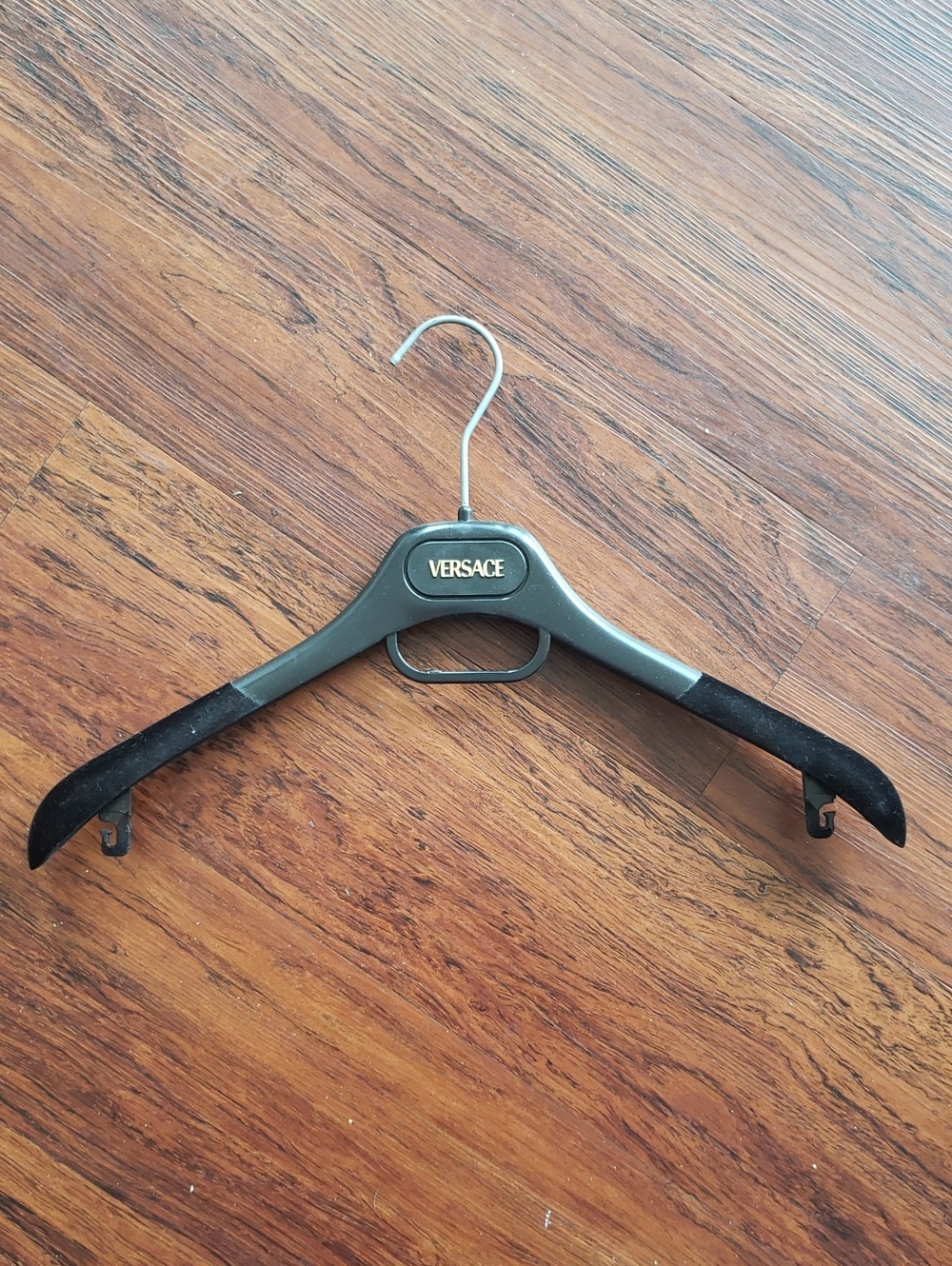 Versace Black Clothing Hanger Velvet Tip